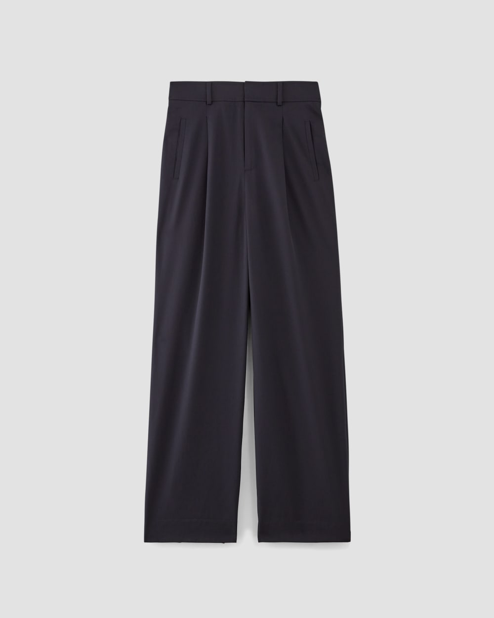 The Italian Wool Way-High® Drape Pant | Navy