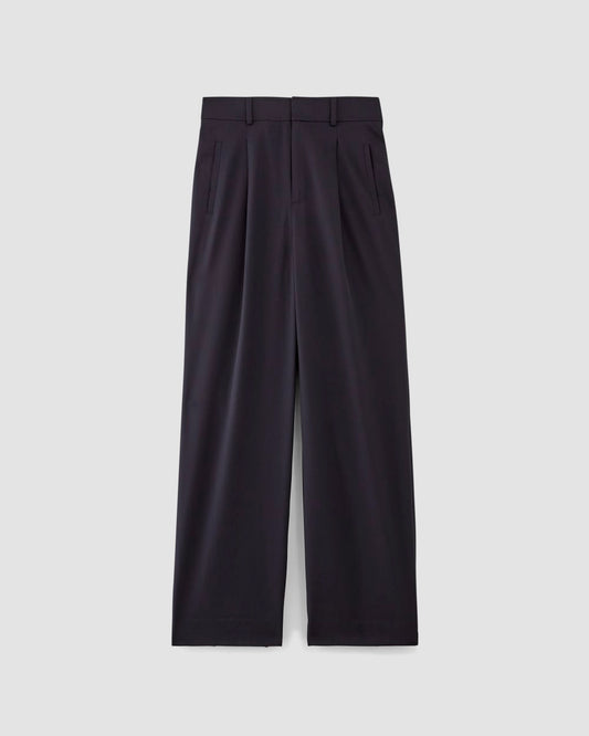 The Italian Wool Way-High® Drape Pant | Navy