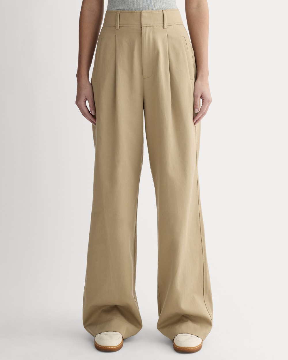 The Draper Pleated Pant in Buttersmooth | Ash Brown | 30 Inseam