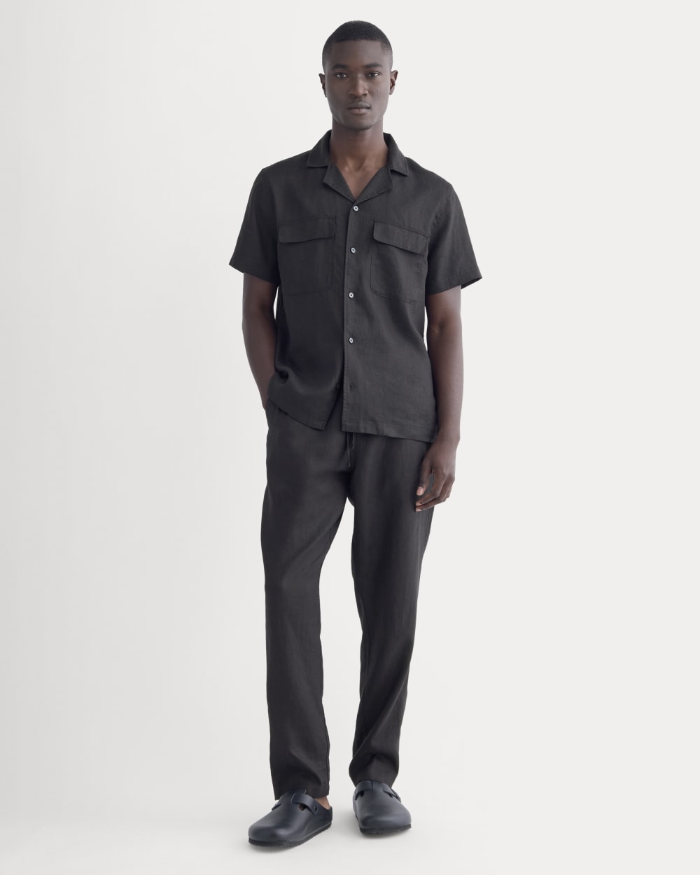 The Resort Shirt in Linen | Black