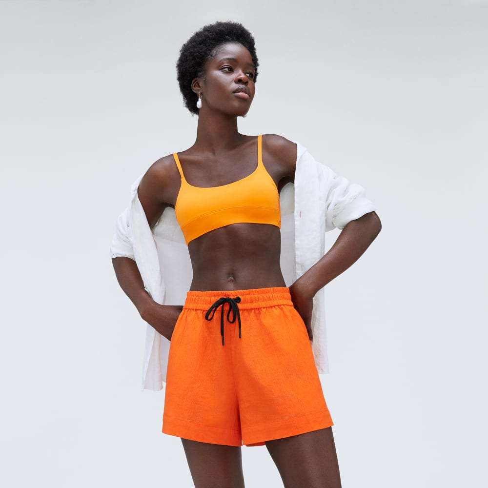 The Seersucker Boxer Short | Bright Orange