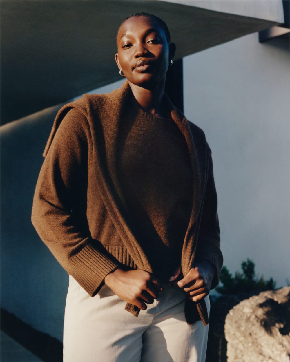 The Boxy Crew in Cashmere | Heather Cocoa