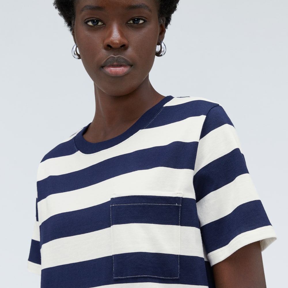 The Organic Cotton Weekend Tee Dress | Navy / Canvas