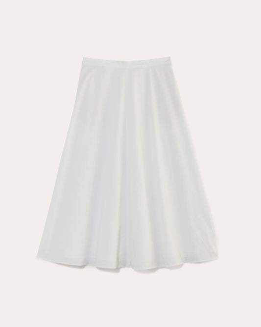 The Midi Skirt in Ultrasoft Cotton | White