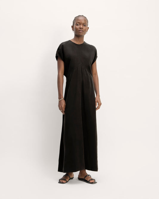 The TENCEL™ Short-Sleeve Midi Dress | Black