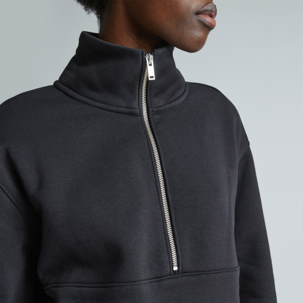 The ReTrack Half-Zip Sweatshirt | Black