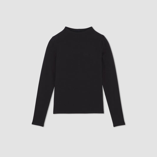 The Supima® Form Funnel Neck Tee | Black