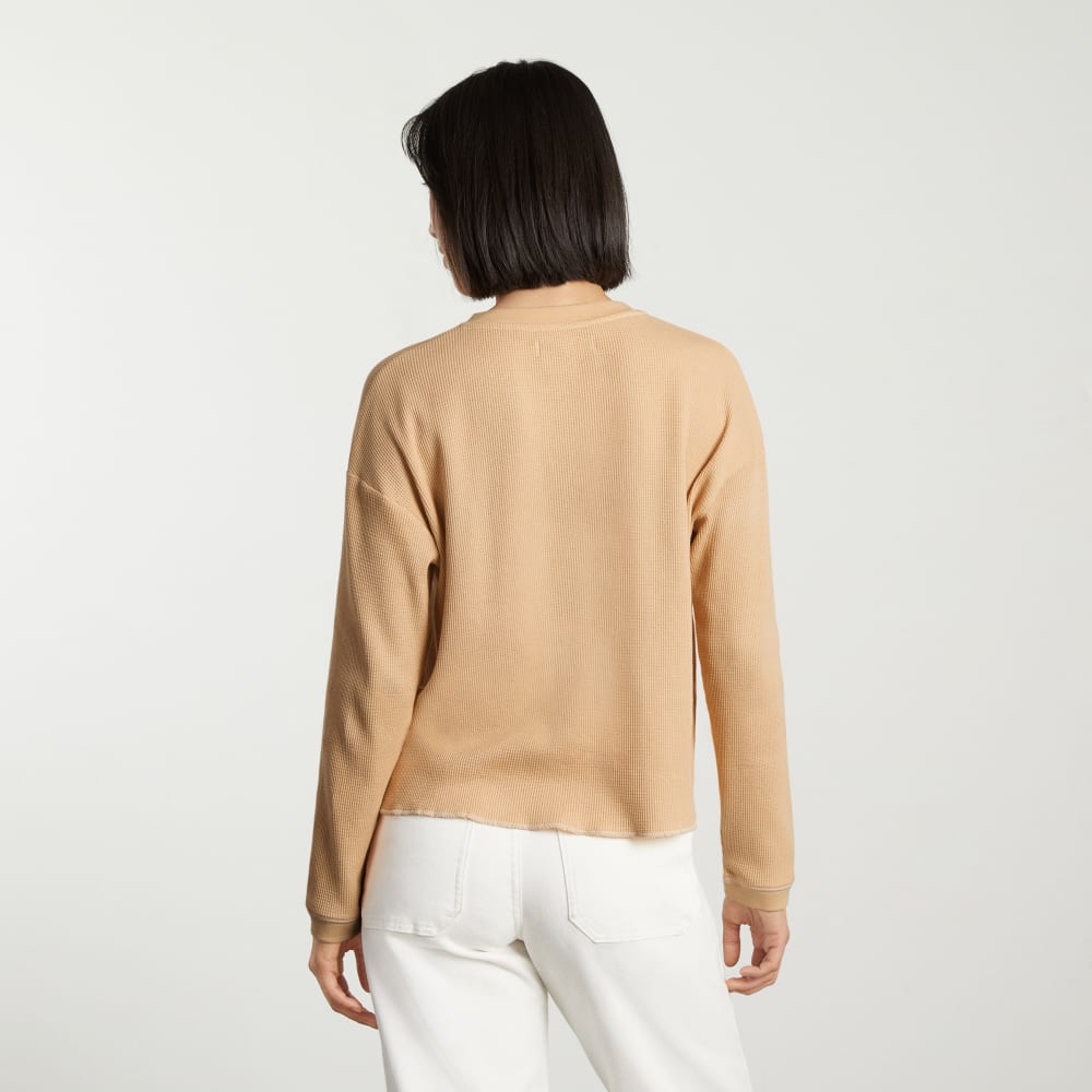 The Organic Cotton Waffle Henley | Sesame