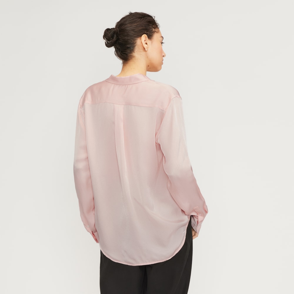 The Satin Relaxed Shirt | Petal Pink