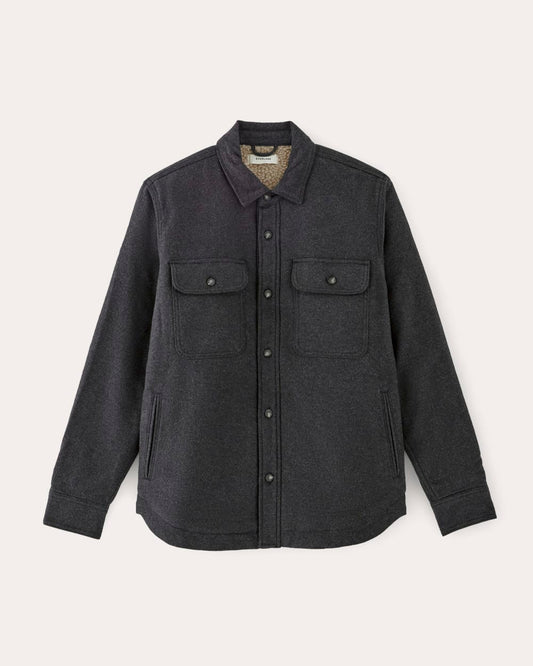 The ReNew Fleece-Lined Heavyweight Overshirt | Heather Charcoal
