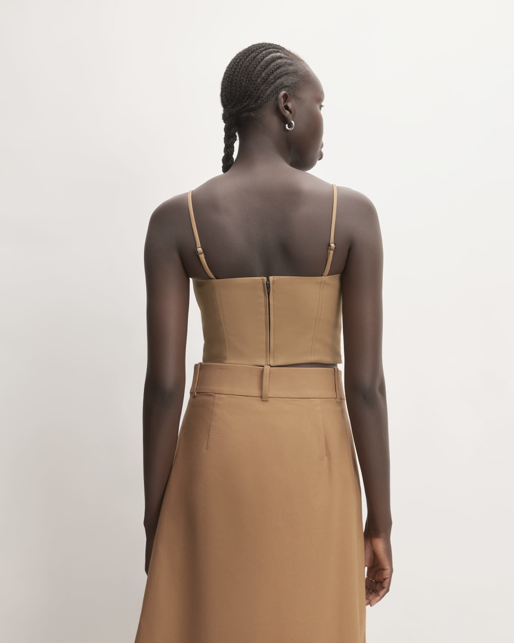 The Structured Cotton Bustier | Toasted Coconut