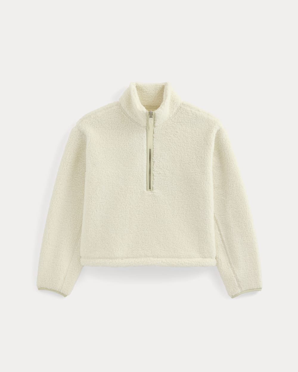 Reversible Teddy Half-Zip Pullover | Bone/Birch