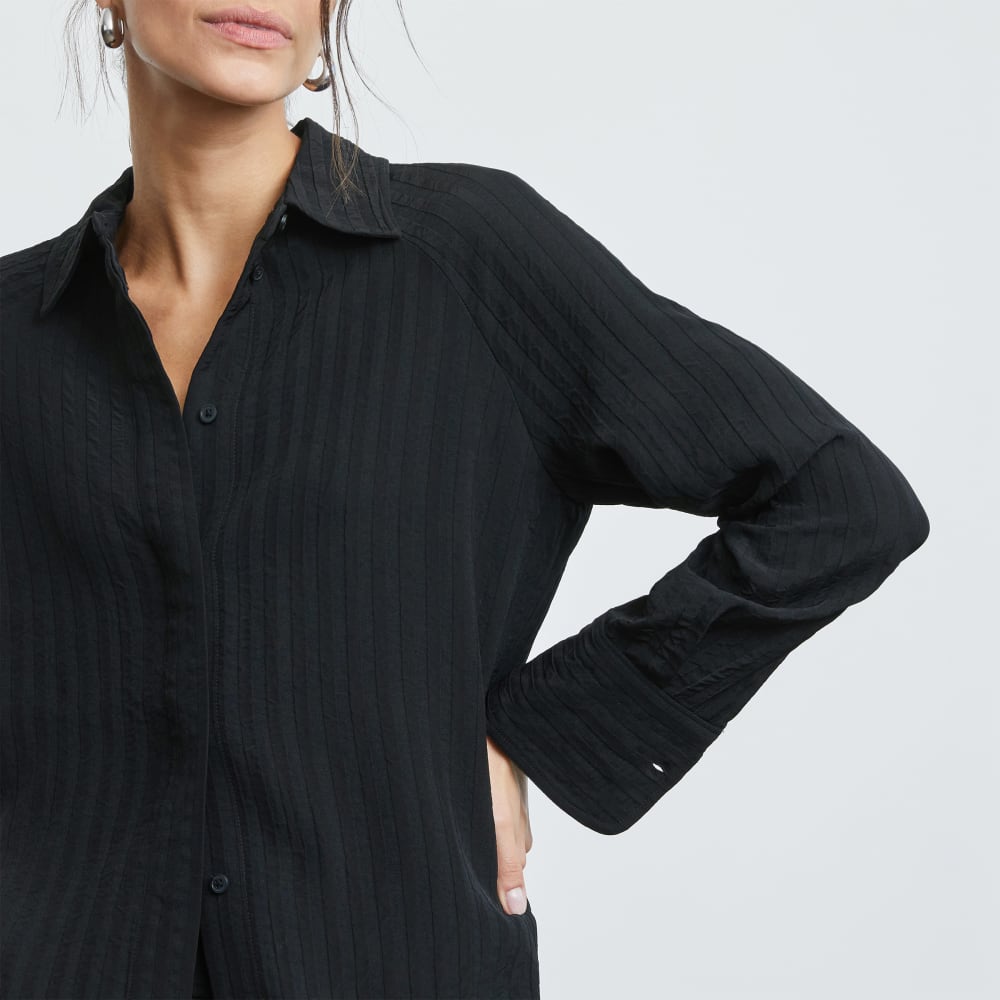 The City Stripe Shirt | Black