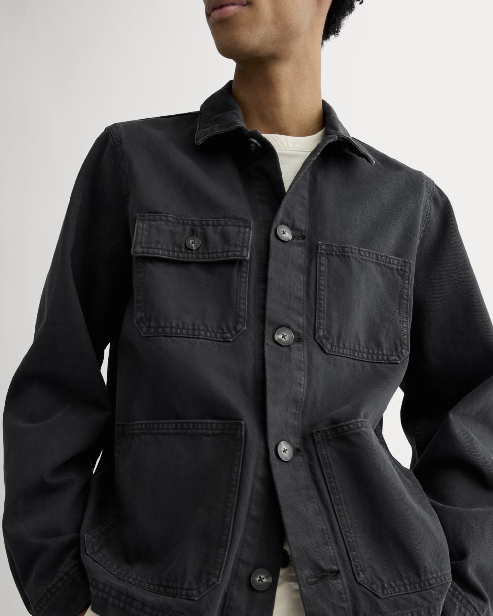 The Denim Utility Jacket | Black