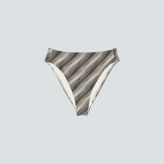 The High-Rise Cheeky Bikini Bottom |  Black / Canvas