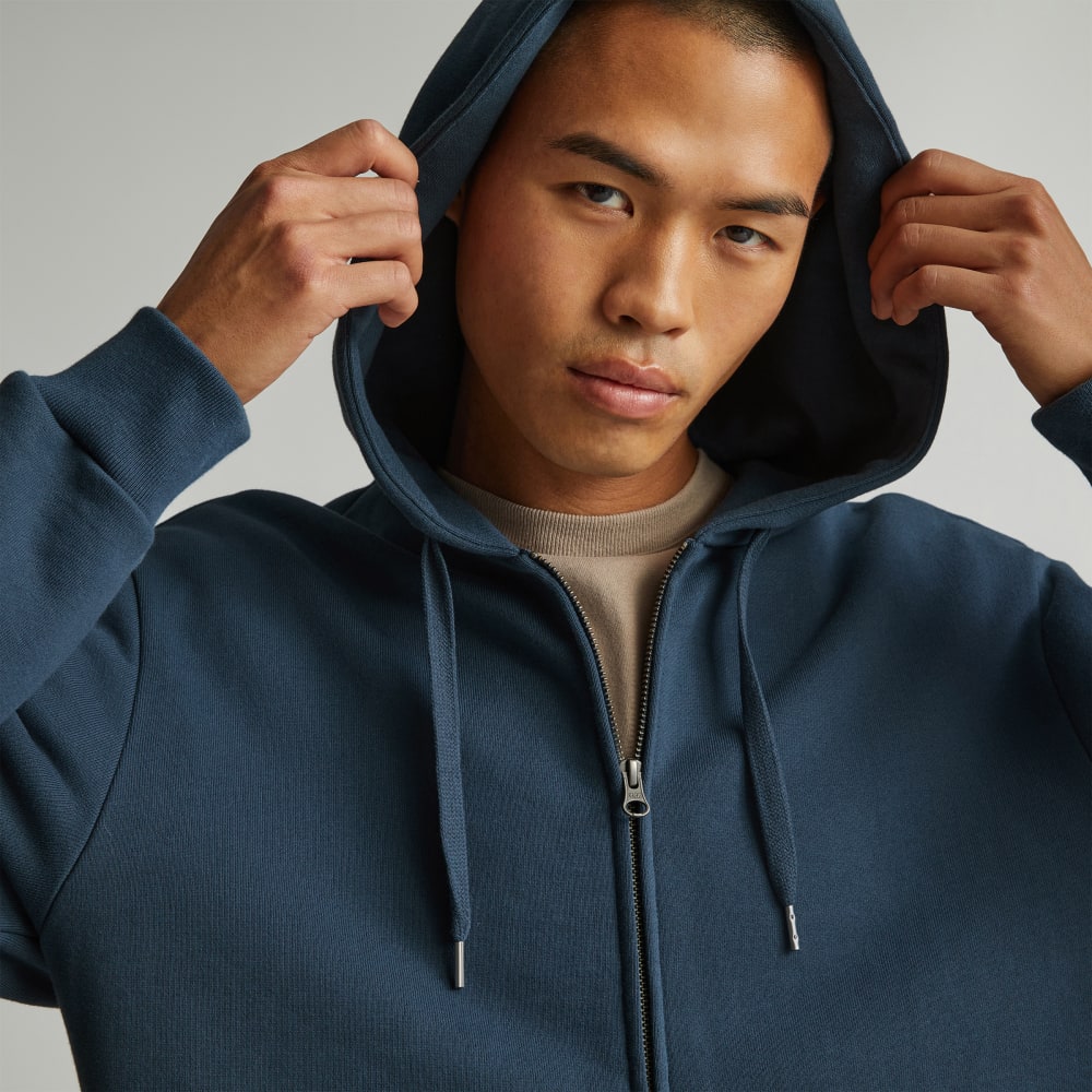 The Organic Track Full Zip | Kingfisher Blue