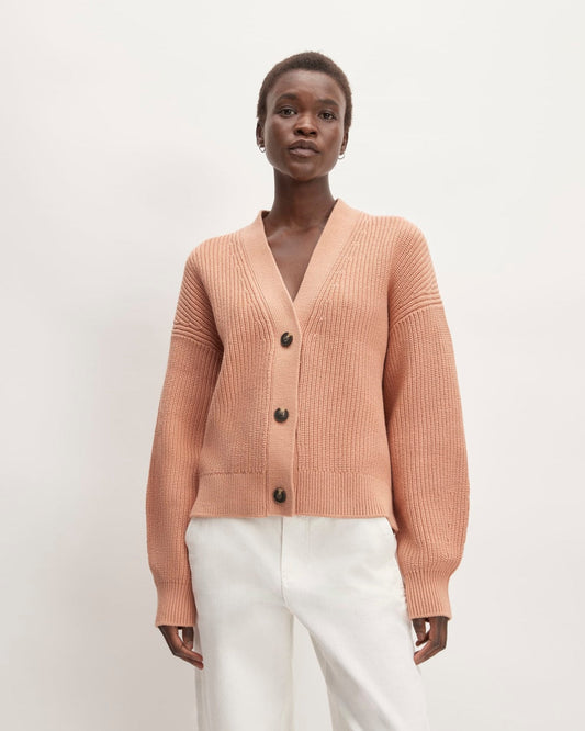 The Boxy Cardigan in Everyday Cotton | Blush Pink