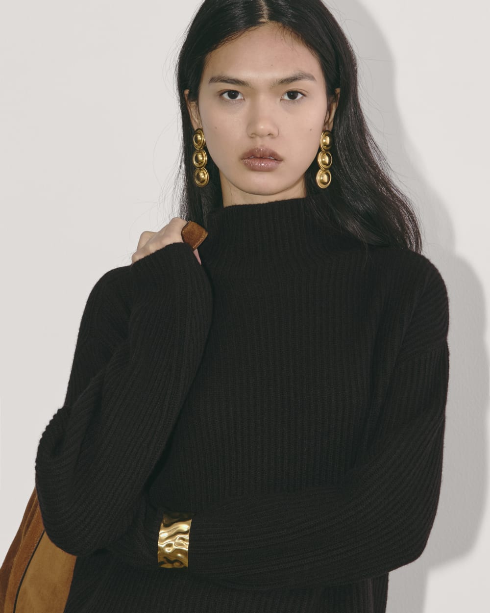 The Fisherman Turtleneck in Wool Cashmere | Black