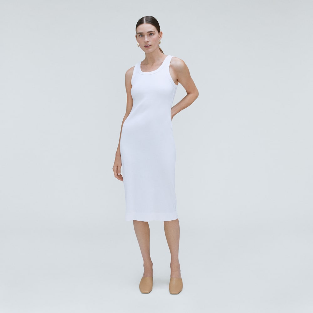 The ’90s Rib Dress | White