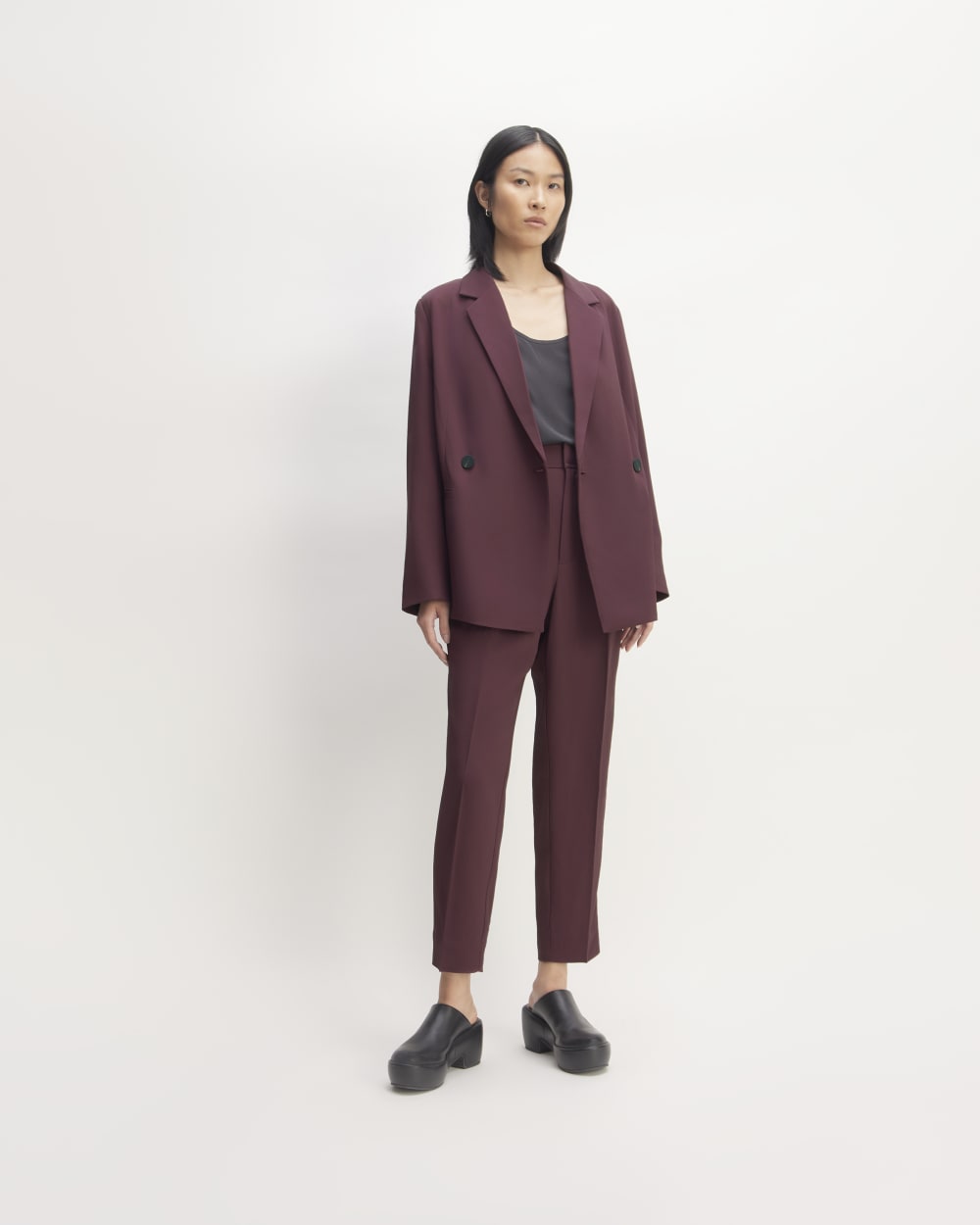 The Drapey Blazer | Burgundy