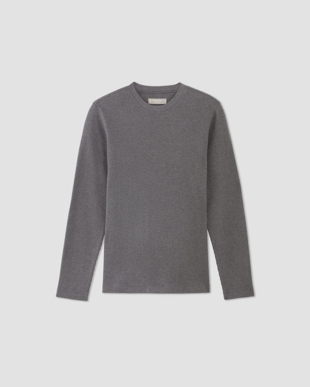 The Waffle Long-Sleeve Crew | Heathered Charcoal