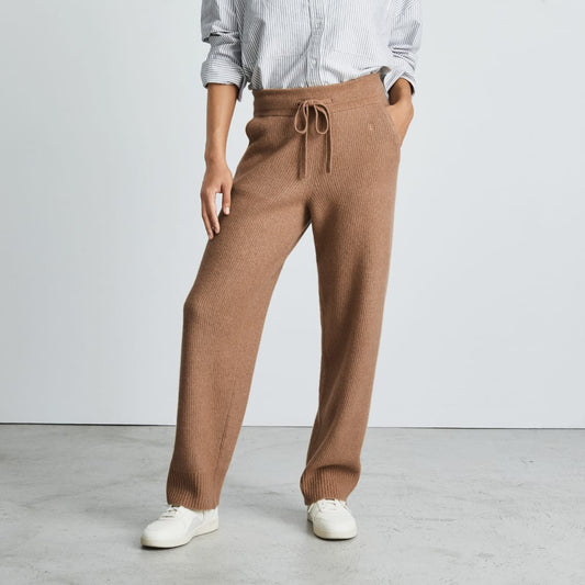 The Cozy-Stretch Wide-Leg Sweatpant | Camel