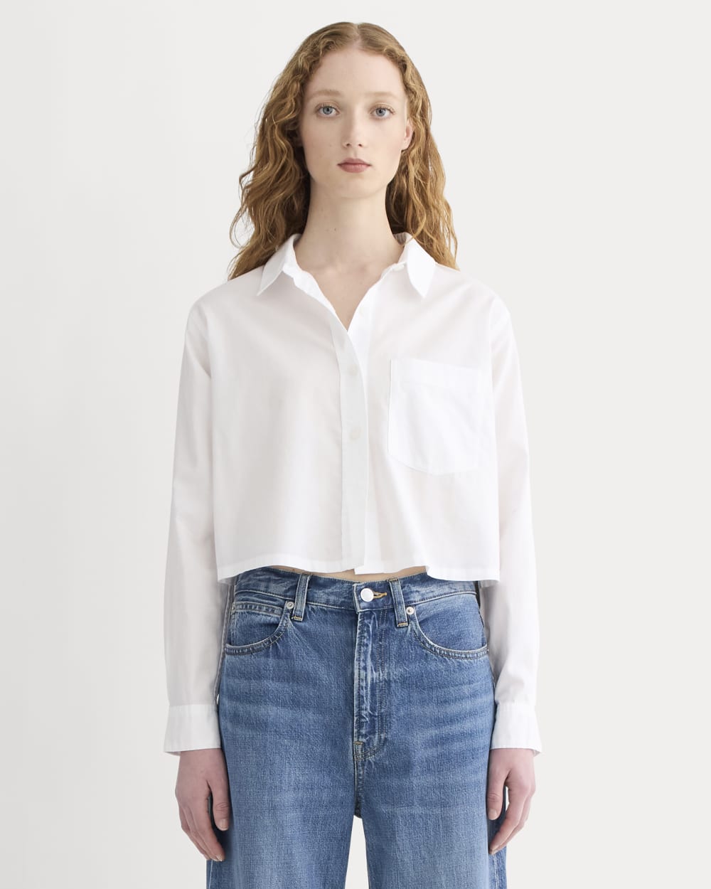 The Way-Short Shirt in Silky Cotton | White