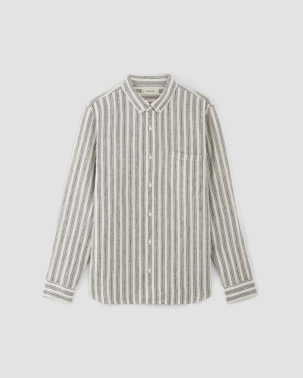 The Classic Shirt in Linen | Bone / Black