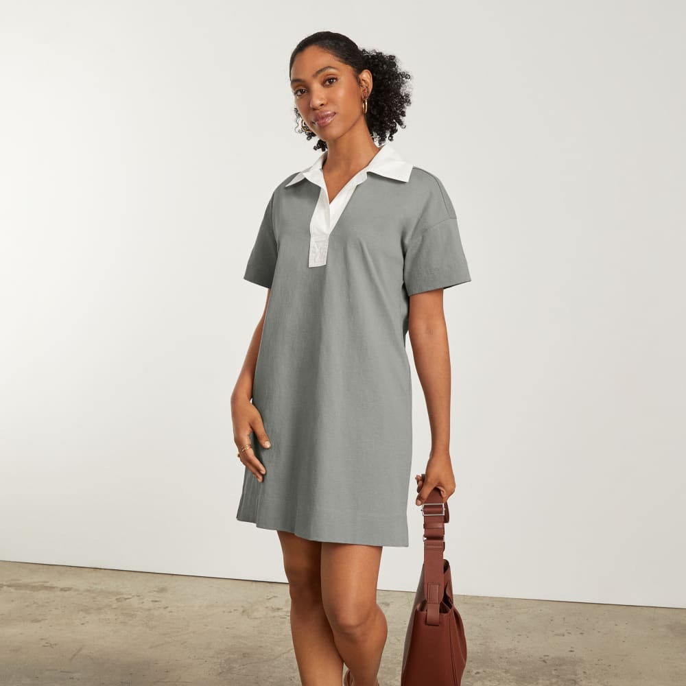 The Organic Cotton Polo Dress | Clay