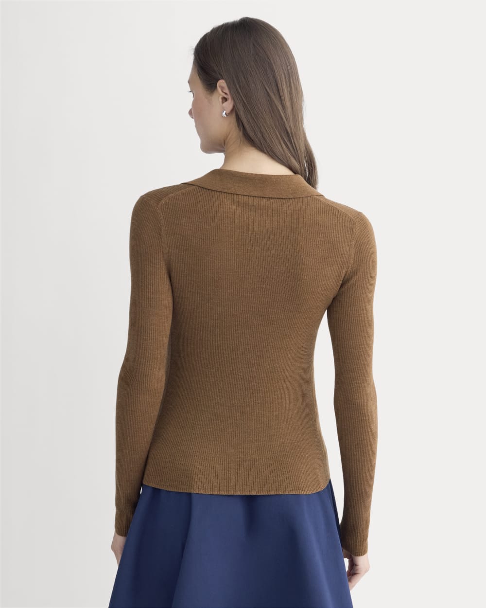 The Polo in Ultrasoft Merino | Heathered Toffee
