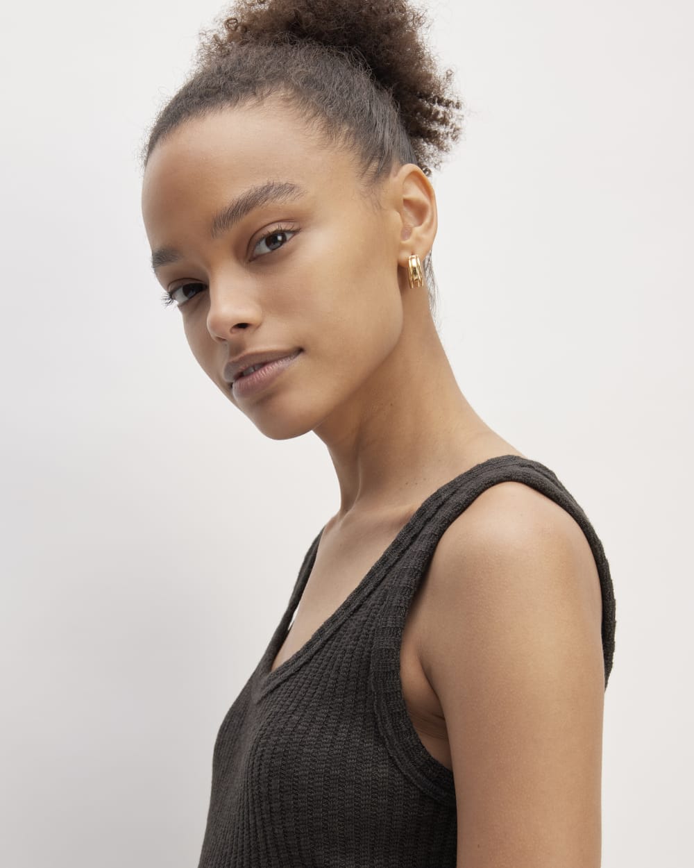 The Cozy Rib Tank | Black