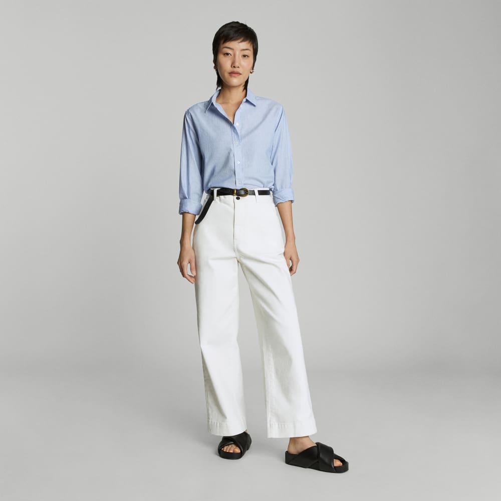 The Must-Have Shirt in Silky Cotton | Lapis Blue / White