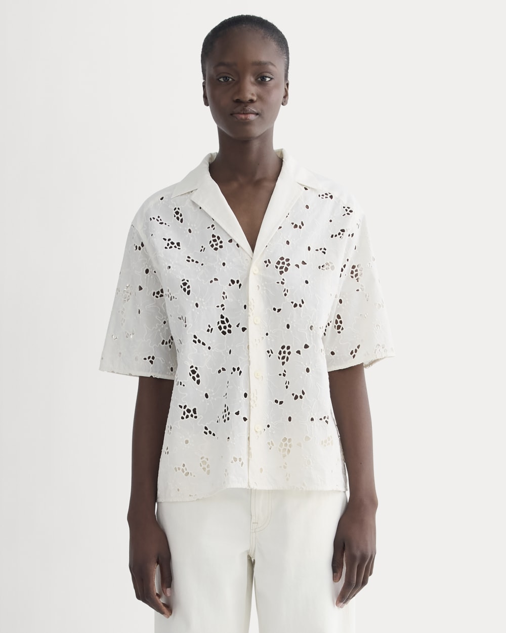 The Eyelet Camp Shirt | Bone