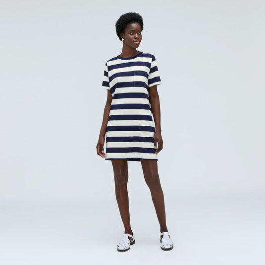 The Organic Cotton Weekend Tee Dress | Navy / Canvas