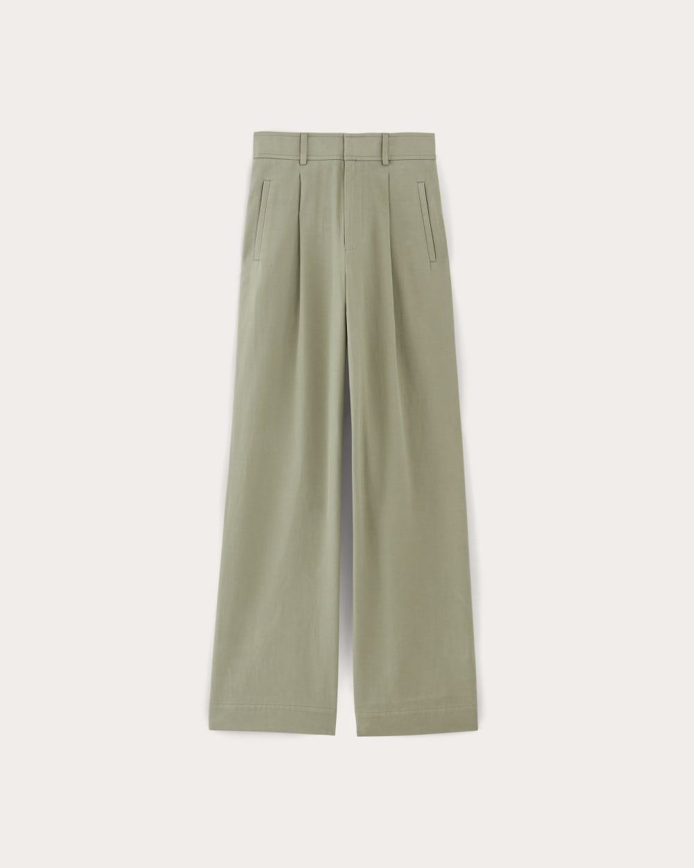 The Draper Pleated Pant in Buttersmooth | Seagrass | 30 Inseam