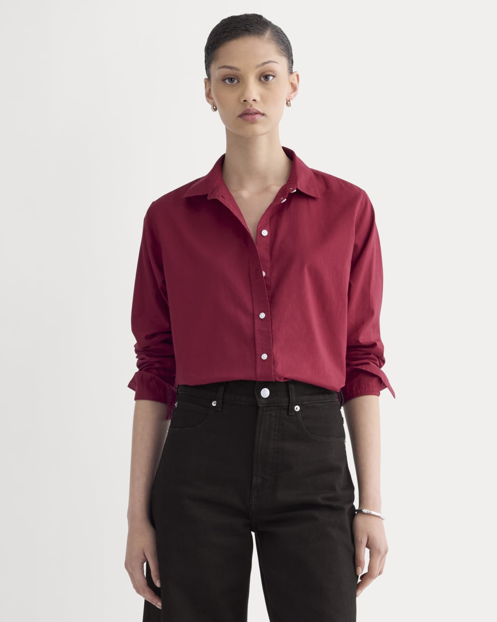 The Must-Have Shirt in Silky Cotton | Merlot