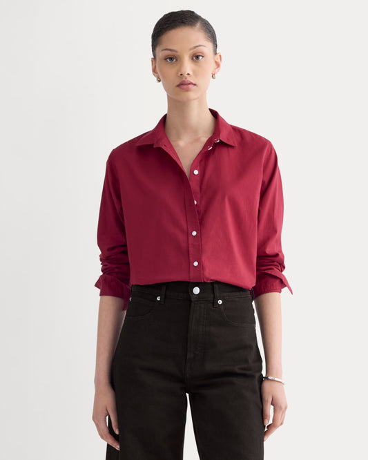 The Must-Have Shirt in Silky Cotton | Merlot