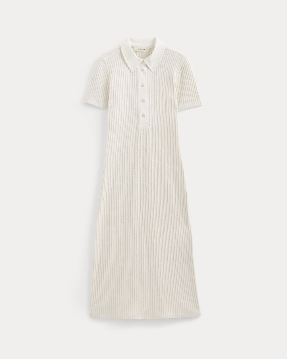 The Cozy Rib Polo Dress | Bone