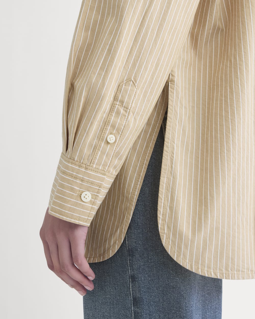 The Boyfriend Shirt in Ultrasoft Cotton | Tiger's Eye / Optic White