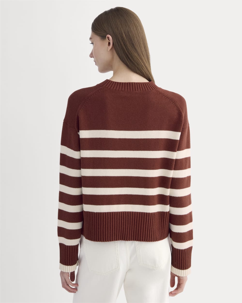 The Boxy Sweater in Everyday Cotton | Merlot / Canvas