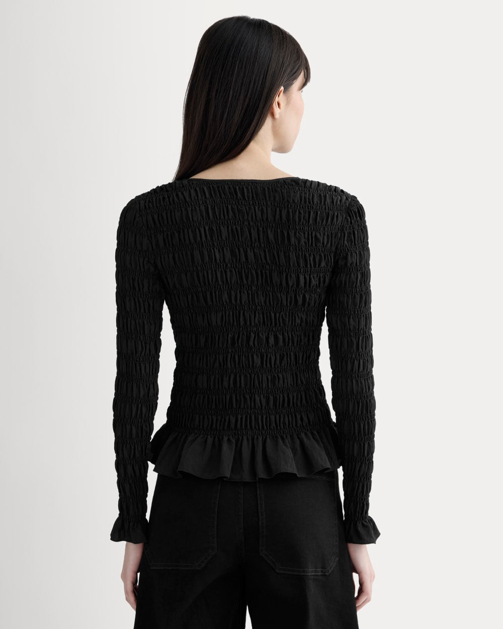 The Smocked Cardigan | Black