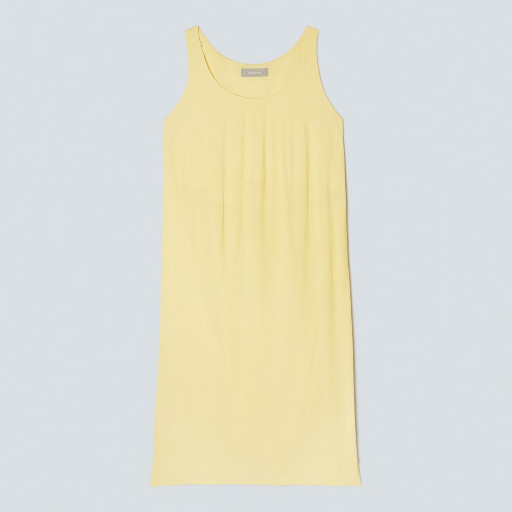 The Naia™ Ripple Tank Dress | Pastel Yellow