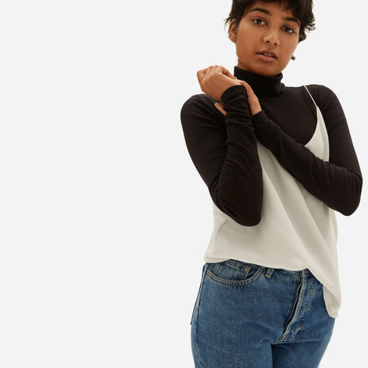 The Washable Clean Silk Cami | Grey White