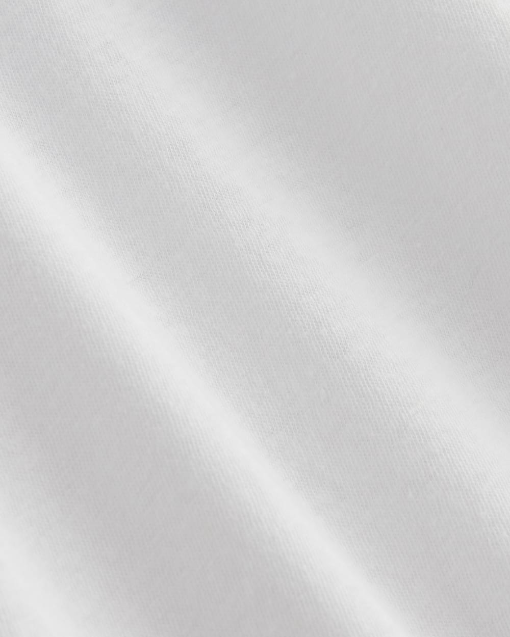 The Slouchy V-Neck Tee in Cotton Linen | White