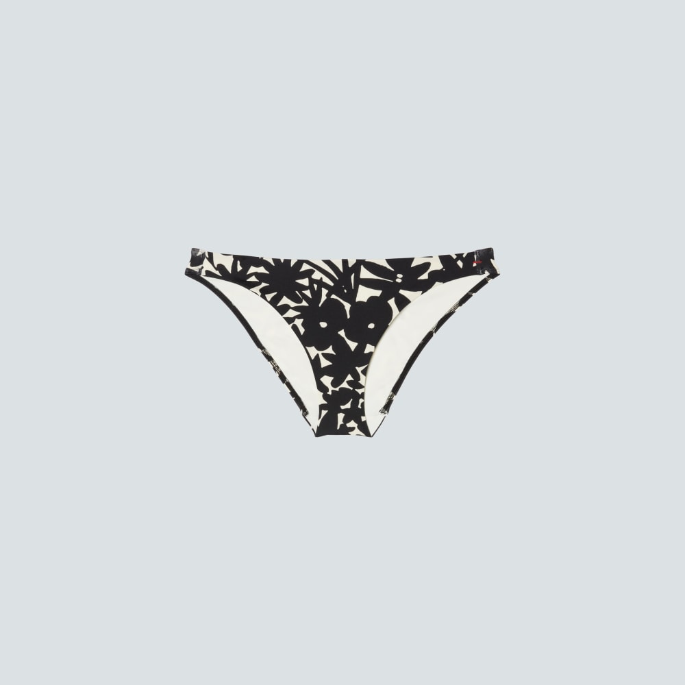 The Bikini Bottom | Black / Canvas Floral