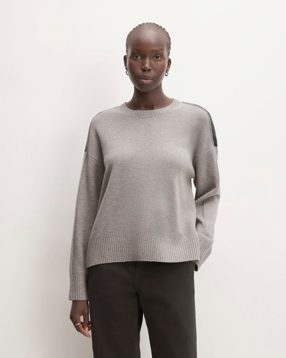 The Good Merino Wool Crewneck Sweater | Hare Grey / Graphite