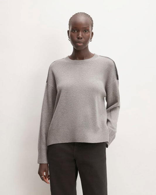 The Good Merino Wool Crewneck Sweater | Hare Grey / Graphite