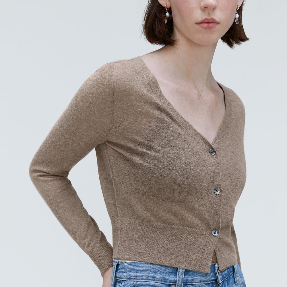 The Featherweight Alpaca Cardigan | Taupe Grey