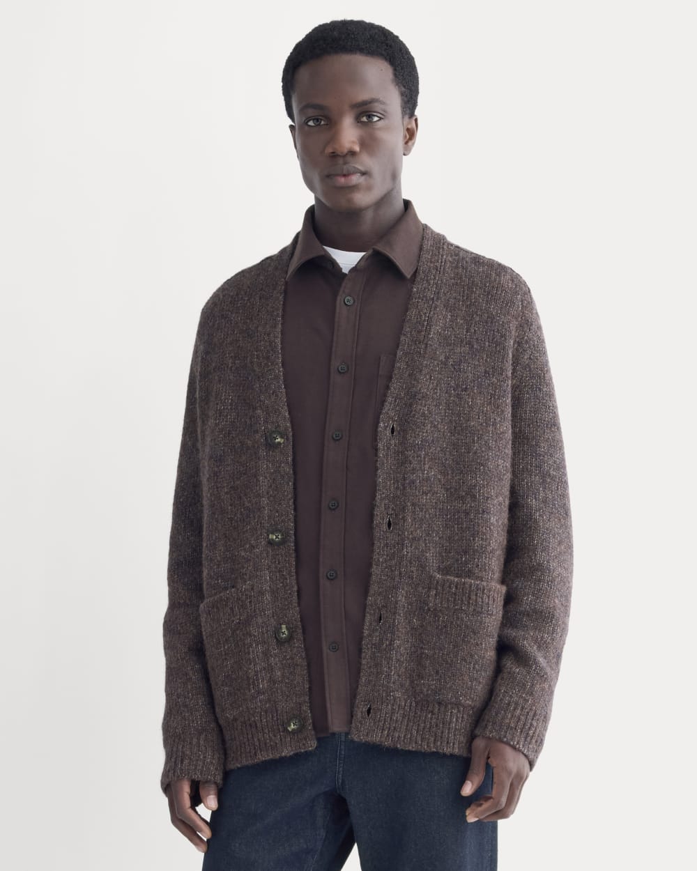 The Cloud Relaxed Cardigan | Heathered Burgundy
