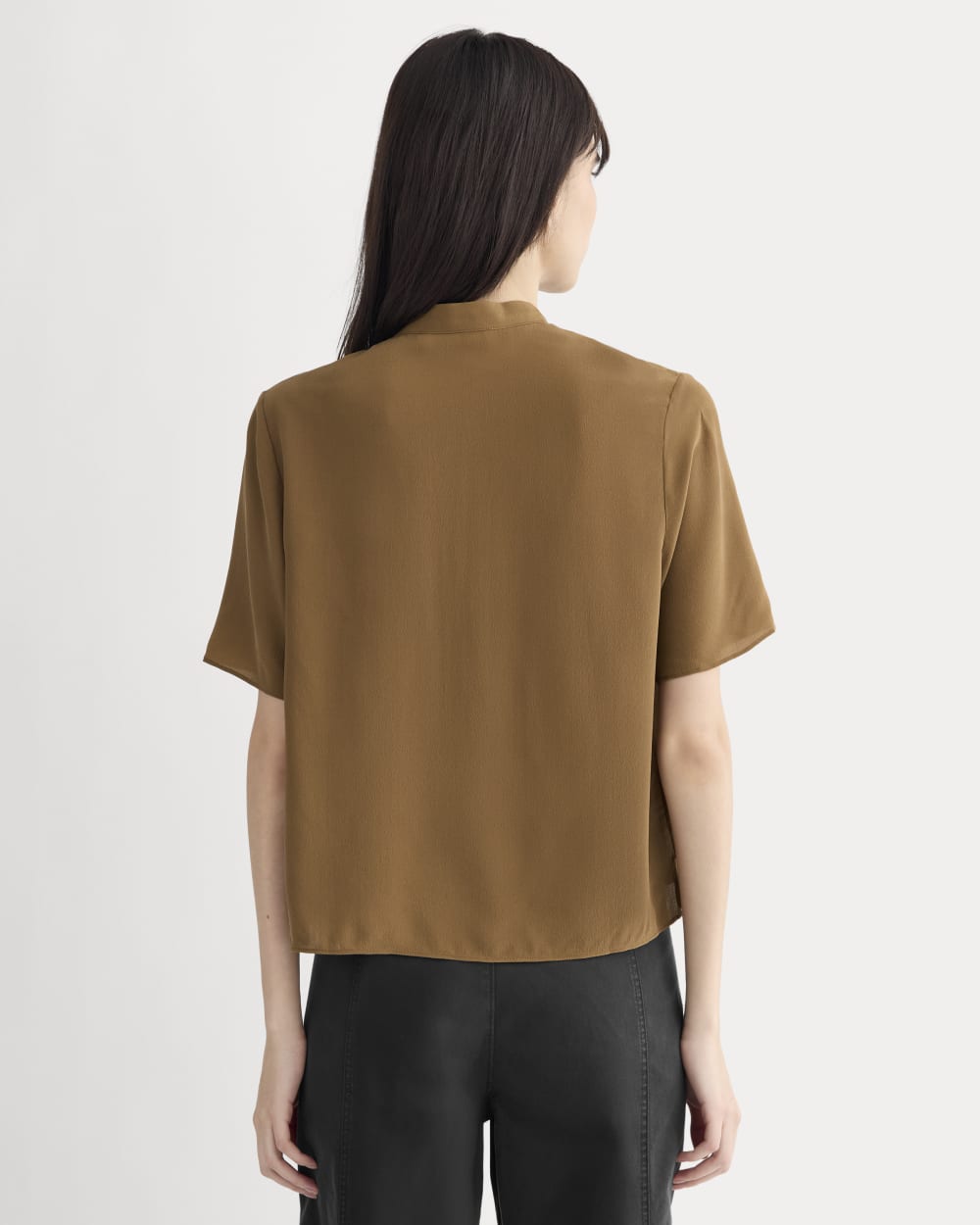 The Popover Top in Washable Silk | Toffee